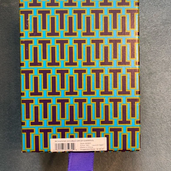 Tory Burch Roxanne Double Drop Clip On Earrings - Picture 3 of 5